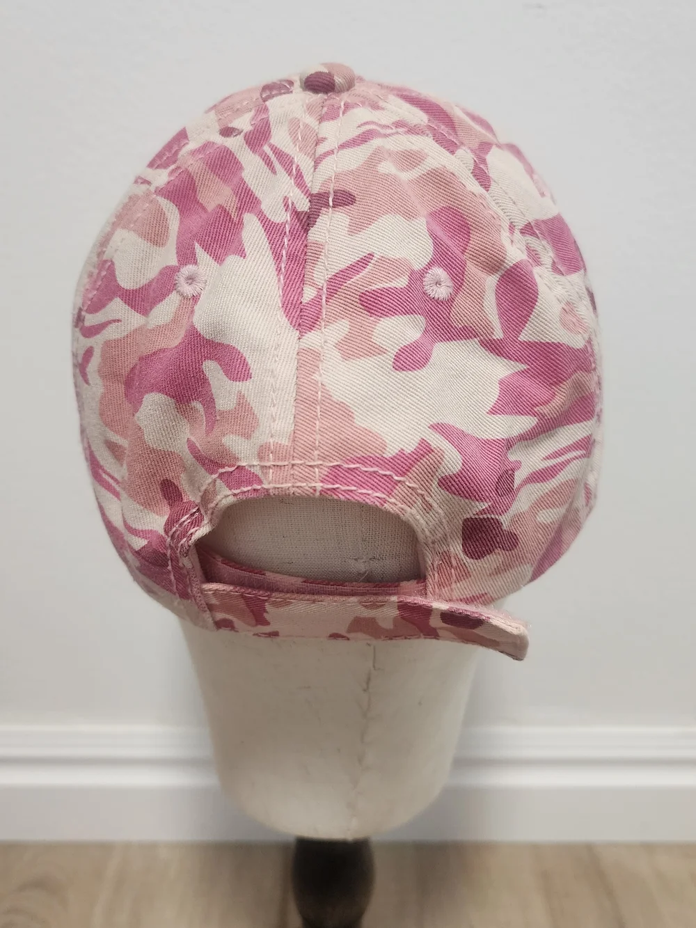 Pink Camo Baseball Cap with Brown Sasquatch Patch